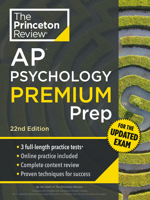 Title details for Princeton Review AP Psychology Premium Prep, 2 by The Princeton Review - Available